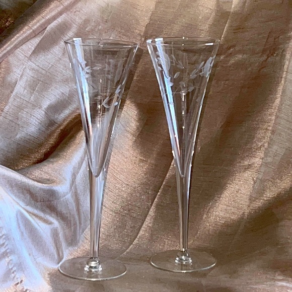 Princess House Other - Princess house crystal champagne flutes 436 set